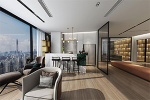 中型現(xiàn)代辦公室裝修設計全景案例